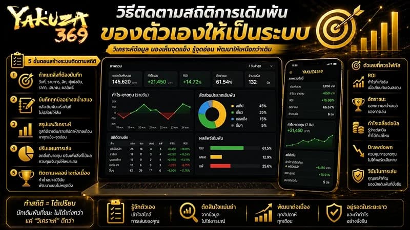 วิธีติดตามสถิติการเดิมพันของตัวเองให้เป็นระบบ