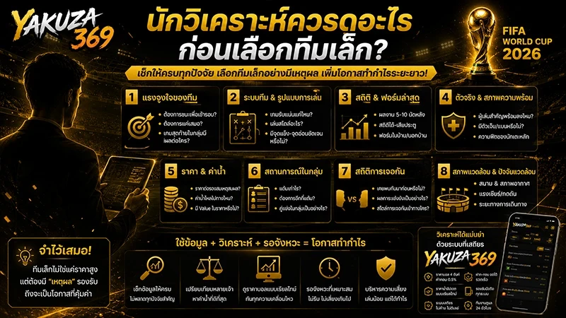 นักวิเคราะห์ควรดูอะไร ก่อนเลือกทีมเล็ก?